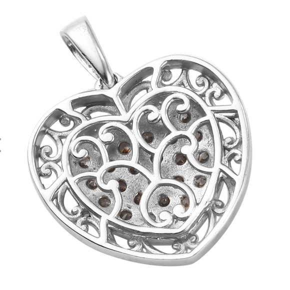 Heart Platinum Bond Heart Pendant - Picture 4 of 5